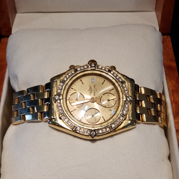 Breitling watch with diamond bezel - Picture 2 of 5